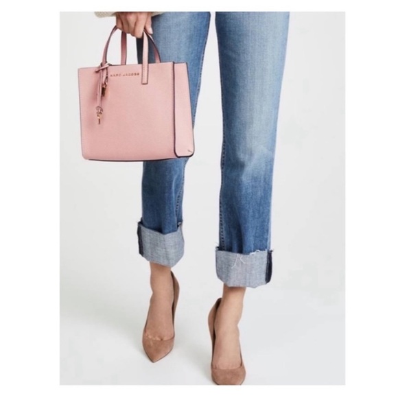 Marc Jacobs Handbags - New! MARC JACOBS Mini Grind Leather Tote Crossbody Bag in Peach Whip Pink